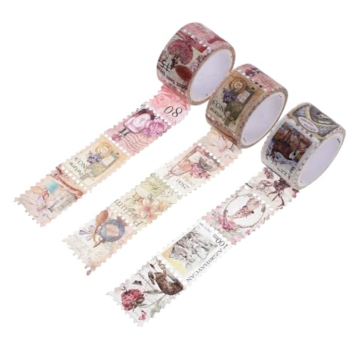 EXAOMBLE 3 Rollen Vintage Washi Tape Retro Briefmarken Klebeband für Journaling Scrapbooking und Tägliche Dekoration Zufällige Designs EXAOMBLE 3 Rollen Vintage Washi Tape Retro Briefmarken Klebeband für Journaling Scrapbooking und Tägliche Dekoration Zufällige Designs von EXAOMBLE