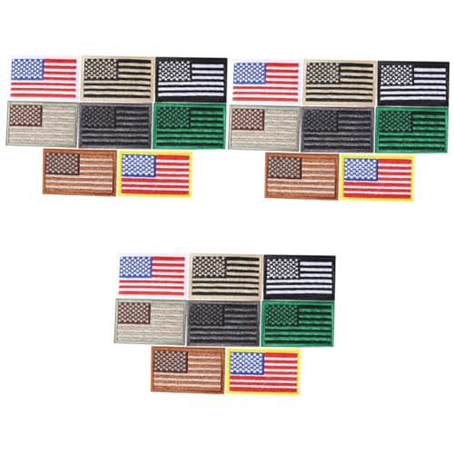 EXAOMBLE 3 Sätze Aufnäher Mit Amerikanischer Flagge Uns Stickerei Bestickt Amerikanische Flagge Patch Kleidung Reparatur Patch Aufkleber Kleidungsflicken Flicken Aufnähen Stoff 8 Stück * 3 von EXAOMBLE