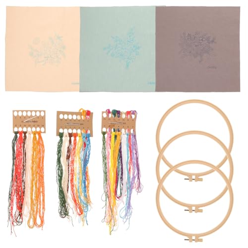 EXAOMBLE 3 Sätze Teiliges Anfänger Stickset DIY Handstickerei Materialkit mit Blumenmustern und für Kreative Projekte und Handarbeiten EXAOMBLE 3 Sätze Teiliges Anfänger Stickset DIY Handstickerei Materialkit mit Blumenmustern und für Kreative Projekte und Handarbeiten von EXAOMBLE