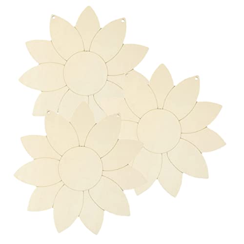 EXAOMBLE 3 Stück Unbearbeitete Sonnenblumen Holzscheiben DIY Graffiti Holzanhänger für Kreative Bastelprojekte für Dekoration und EXAOMBLE 3 Stück Unbearbeitete Sonnenblumen Holzscheiben DIY Graffiti Holzanhänger für Kreative Bastelprojekte für Dekoration und von EXAOMBLE