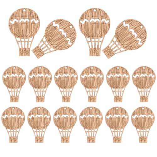 EXAOMBLE 30 Stück Heißluftballon Holzscheiben DIY Bastelmaterial für Kreative Projekte Unbemalte Holz Ausschnitte zur Dekoration von Partys und Heim Leicht und Sicher EXAOMBLE 30 Stück Heißluftballon Holzscheiben DIY Bastelmaterial für Kreative Projekte Unbemalte Holz Ausschnitte zur Dekoration von Partys und Heim Leicht und Sicher von EXAOMBLE