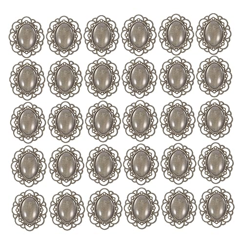 EXAOMBLE 30Stücke DIY Retro Brosche Blende Antik Brosche Lünette mit Glaskuppeln für Basteln und EXAOMBLE 30Stücke DIY Retro Brosche Blende Antik Brosche Lünette mit Glaskuppeln für Basteln und von EXAOMBLE