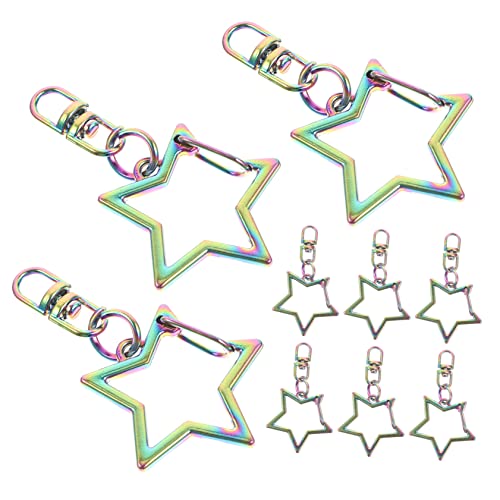 EXAOMBLE 30Stücke Schlüsselanhänger im Sterndesign Schlüsselschnallen und Clips für DIY Schmuckprojekte Korrosionsbeständig und Einfach zu Installieren von EXAOMBLE