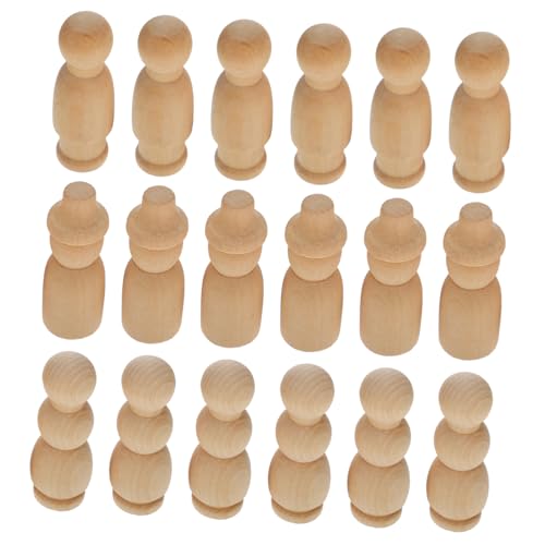 EXAOMBLE 30Stücke Unvollendete Holzfiguren zum Bemalen Holzpuppen für DIY Dekoration und Kinderspielzeug Leicht und Vielseitig Einsetzbar für Bastelprojekte EXAOMBLE 30Stücke Unvollendete Holzfiguren zum Bemalen Holzpuppen für DIY Dekoration und Kinderspielzeug Leicht und Vielseitig Einsetzbar für Bastelprojekte von EXAOMBLE