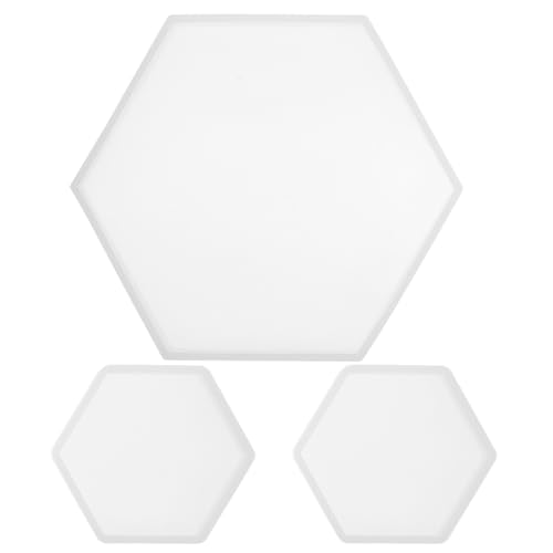 EXAOMBLE 3Stücke Silikon Kristall Epoxy Gießform DIY Sechskant Schmuckform Große Kleine für Handwerk Hochtransparente und Wiederverwendbare Silikonformen für Resin Projekte von EXAOMBLE