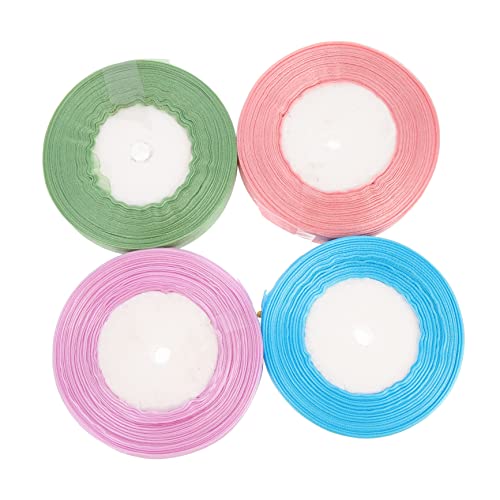 EXAOMBLE 4 Rollen Buntes Geschenkbänder Breit Blau Grün und Lila für DIY Geschenkverpackung und Partydekoration Hoher Dichte Farbecht kein Bügeln Nötig von EXAOMBLE