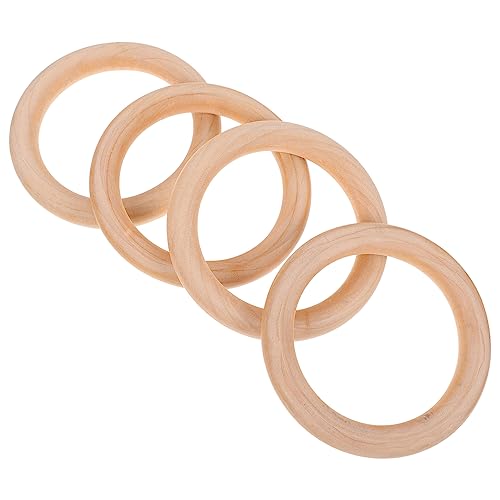 EXAOMBLE 4 Stück Holzringe für DIY Projekte Runde Hängende Ringe Handgriffe für Taschen Holzkreise Dicke Langlebig und Vielseitig Einsetzbar EXAOMBLE 4 Stück Holzringe für DIY Projekte Runde Hängende Ringe Handgriffe für Taschen Holzkreise Dicke Langlebig und Vielseitig Einsetzbar von EXAOMBLE