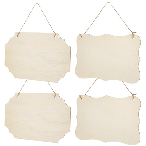 EXAOMBLE 4 Stück Holzschild Unbearbeitet Dekorative Hängeschilder Holz für DIY Bastelprojekte Vorlackierte Holzscheiben mit Aufhängelöchern für Kreative Gestaltung EXAOMBLE 4 Stück Holzschild Unbearbeitet Dekorative Hängeschilder Holz für DIY Bastelprojekte Vorlackierte Holzscheiben mit Aufhängelöchern für Kreative Gestaltung von EXAOMBLE