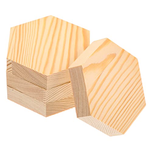 EXAOMBLE 4 Stück Sechseckige Holzscheiben für DIY Unbehandelte Holzstücke Bastelmaterial für Kreative Projekte Breit X für Kunsthandwerk EXAOMBLE 4 Stück Sechseckige Holzscheiben für DIY Unbehandelte Holzstücke Bastelmaterial für Kreative Projekte Breit X für Kunsthandwerk von EXAOMBLE