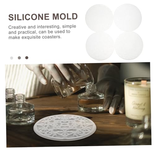 EXAOMBLE 4 Stück Teiliges Mandala Silikonform Runde DIY Untersetzer Gießform aus Langlebigem Verschleißfestem Material Einfaches Entformen Kompatibel mit Kunstharz und Personalisierbar für EXAOMBLE 4 Stück Teiliges Mandala Silikonform Runde DIY Untersetzer Gießform aus Langlebigem Verschleißfestem Material Einfaches Entformen Kompatibel mit Kunstharz und Personalisierbar für von EXAOMBLE