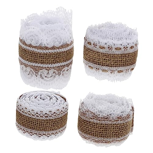 EXAOMBLE 4Rollen Weihnachts Spitzenband zur Dekoration DIY Stoffspitze für Hochzeiten und Feste pro für Kreative Nähprojekte und Vielseitige Anwendungen EXAOMBLE 4Rollen Weihnachts Spitzenband zur Dekoration DIY Stoffspitze für Hochzeiten und Feste pro für Kreative Nähprojekte und Vielseitige Anwendungen von EXAOMBLE