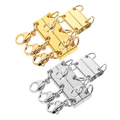 EXAOMBLE 4Stücke Magnetverschluss für Halsketten Einstellbare Schmuckverbindung für Layering und DIY Projekte Hautfreundlich und Wiederverwendbar Passend für Armbänder EXAOMBLE 4Stücke Magnetverschluss für Halsketten Einstellbare Schmuckverbindung für Layering und DIY Projekte Hautfreundlich und Wiederverwendbar Passend für Armbänder von EXAOMBLE