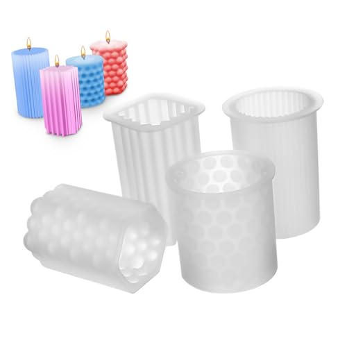 EXAOMBLE 4Stücke Silikon Kerzenformen Einzigartige Gießformen für DIY Kerzenherstellung Vielseitig Einsetzbar für Projekte Einfache Handhabung und Verschiedene Stile EXAOMBLE 4Stücke Silikon Kerzenformen Einzigartige Gießformen für DIY Kerzenherstellung Vielseitig Einsetzbar für Projekte Einfache Handhabung und Verschiedene Stile von EXAOMBLE