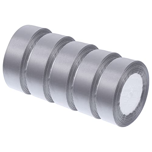 EXAOMBLE 5 Rollen Doppelseitiges Satinband Breit Geschenkband für DIY Geschenkverpackung Hochzeit Party Dekoration Schleifenband Vintage Stil von EXAOMBLE