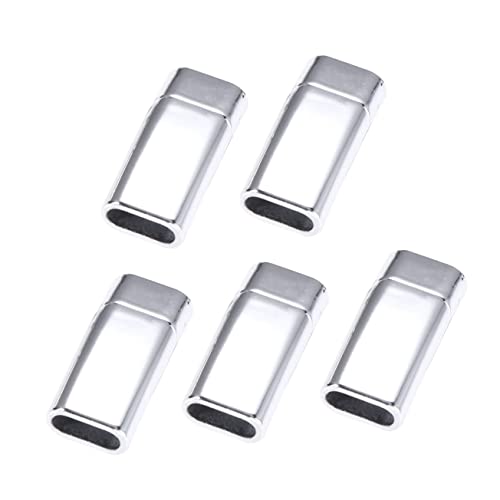 EXAOMBLE 5 Stück Magnetische Verschlüsse für DIY Armbänder und Ketten Silber Robuste und Sichere Befestigung für und Bänder von EXAOMBLE