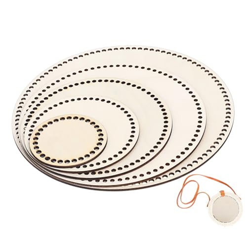 EXAOMBLE 5 Stück Runder Holz Korb Boden Teiliges für Häkeltaschen für Diy Projekte Einfache Handhabung und Vielseitig Einsetzbar für Anfänger und Fortgeschrittene EXAOMBLE 5 Stück Runder Holz Korb Boden Teiliges für Häkeltaschen für Diy Projekte Einfache Handhabung und Vielseitig Einsetzbar für Anfänger und Fortgeschrittene von EXAOMBLE