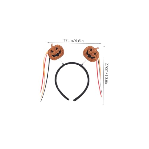 EXAOMBLE 5 Stück Teiliges Halloween Party Set Haarreifen mit Kürbis Geist und Katzenohren Verstellbar Leicht und Kreativ für Erwachsene und Halloween Kostüm und Festdekoration von EXAOMBLE