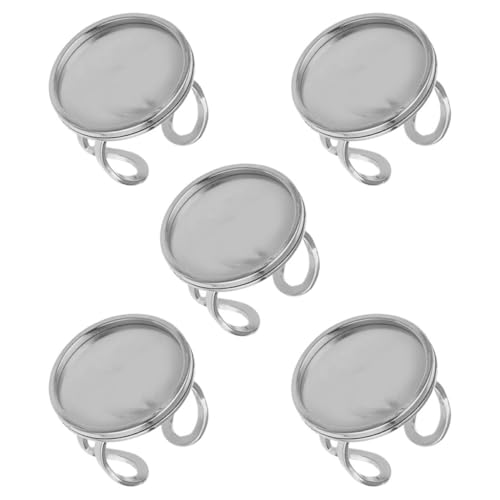 EXAOMBLE 5 Stück Teiliges Verstellbare Ringrohlinge für DIY Schmuckherstellung Offene Finger Ringe mit Rundfläche für Dekorationen und Kreative Bastelprojekte EXAOMBLE 5 Stück Teiliges Verstellbare Ringrohlinge für DIY Schmuckherstellung Offene Finger Ringe mit Rundfläche für Dekorationen und Kreative Bastelprojekte von EXAOMBLE