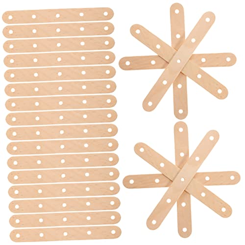EXAOMBLE 50 Stück DIY Holz Bastelstäbchen mit Löchern Natürliche Farbe für Bastelprojekte und Splinterfrei für Schule Partys und Gruppenaktivitäten EXAOMBLE 50 Stück DIY Holz Bastelstäbchen mit Löchern Natürliche Farbe für Bastelprojekte und Splinterfrei für Schule Partys und Gruppenaktivitäten von EXAOMBLE