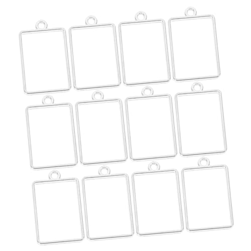 EXAOMBLE 50 Stück Offene Bezel Anhänger Legierungs Hohlrahmen für Schmuckherstellung DIY Epoxidharz für Ohrringe und Mehr von EXAOMBLE