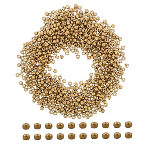EXAOMBLE 5000 Stück Kreuzstichperlen Spacer machen Perlen zum Basteln von Schmuck Bastelperlen für Schmuck Handwerk Schmuckzubehör lose Schmuckperlen DIY-Perlenzubehör Halskette Glas Golden EXAOMBLE 5000 Stück Kreuzstichperlen Spacer machen Perlen zum Basteln von Schmuck Bastelperlen für Schmuck Handwerk Schmuckzubehör lose Schmuckperlen DIY-Perlenzubehör Halskette Glas Golden von EXAOMBLE
