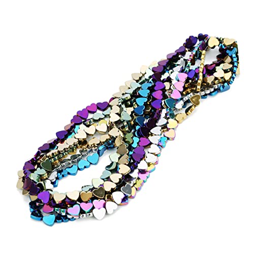 EXAOMBLE 50Stücke Hollow Herzperlen DIY Bastelperlen Hämatit Schmuckperlen für Armbänder und Halsketten Grün für Handarbeiten und von EXAOMBLE