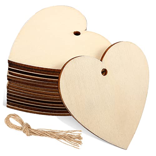 EXAOMBLE 50Stücke Holzherzen Bemalbare Holzscheiben für Bastelprojekte Unlackierte Herz Ausschnitte mit Vorgestanzten Löchern und Seilen für Dekorationen und Geschenkanhänger EXAOMBLE 50Stücke Holzherzen Bemalbare Holzscheiben für Bastelprojekte Unlackierte Herz Ausschnitte mit Vorgestanzten Löchern und Seilen für Dekorationen und Geschenkanhänger von EXAOMBLE