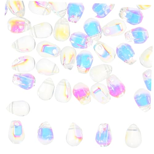 EXAOMBLE 50Stücke Wassertröpfchen Glasperlen DIY Schmuck Bastelset Handgefertigte Perlen für Armbänder und Anhänger Bunte Spacer Perlen für Kreative Projekte EXAOMBLE 50Stücke Wassertröpfchen Glasperlen DIY Schmuck Bastelset Handgefertigte Perlen für Armbänder und Anhänger Bunte Spacer Perlen für Kreative Projekte von EXAOMBLE