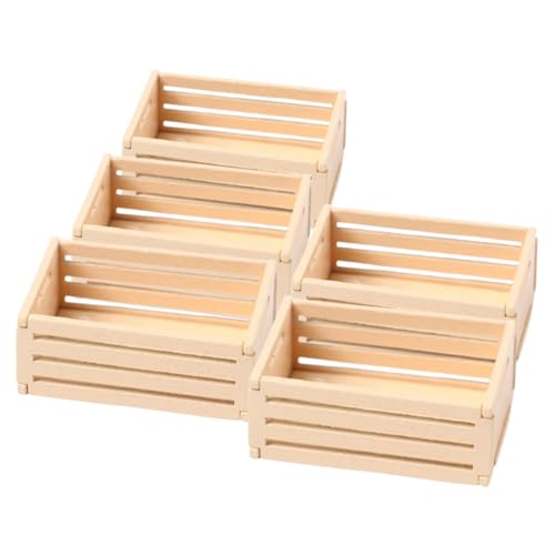 EXAOMBLE 5pcs Miniatur Dollhouse Kisten Dollhouse Mini Aufbewahrungskorb Miniatur Holzmilch Kiste Obstkorb Dollhouse Accessoire EXAOMBLE 5pcs Miniatur Dollhouse Kisten Dollhouse Mini Aufbewahrungskorb Miniatur Holzmilch Kiste Obstkorb Dollhouse Accessoire von EXAOMBLE