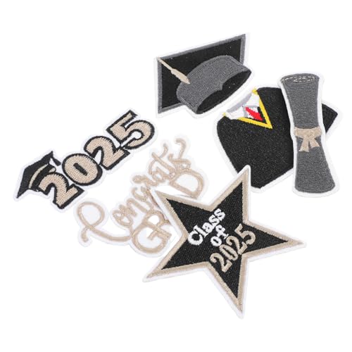 EXAOMBLE 6 Stück Aufbügelbare Graduierungs Patches Stickerei Aufnäher für Diy Kleidung Langlebige Bügelapplikationen mit Eleganter Stickerei für Jacken und Accessoires EXAOMBLE 6 Stück Aufbügelbare Graduierungs Patches Stickerei Aufnäher für Diy Kleidung Langlebige Bügelapplikationen mit Eleganter Stickerei für Jacken und Accessoires von EXAOMBLE