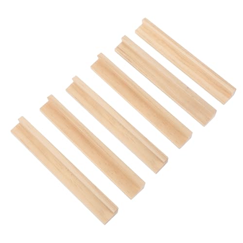 EXAOMBLE 6 Stück Domino Ständerhalter Mit Englischem Alphabet Domino Racks Brettspiel Tabletts Domino Ständer Domino Steinhalter Holz Domino Rack Domino Halter Briefablagen Für von EXAOMBLE