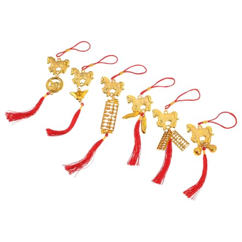 EXAOMBLE 6 Stück Jahr des Pferdeshängeornamente chinesische neujahrsbaumdekoration chinesisches neujahrshandwerk Tierverzierungen chinesische neujahrsbaumschmuck Neujahrs -Ornamente Plastik EXAOMBLE 6 Stück Jahr des Pferdeshängeornamente chinesische neujahrsbaumdekoration chinesisches neujahrshandwerk Tierverzierungen chinesische neujahrsbaumschmuck Neujahrs -Ornamente Plastik von EXAOMBLE
