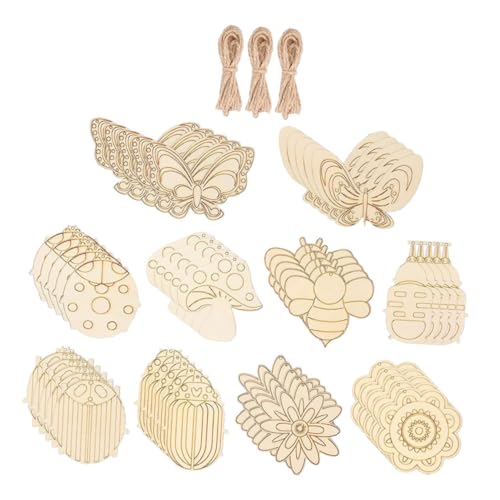 EXAOMBLE 60 Sätze Unbehandelte Holzscheiben für DIY Bastelprojekte Teiliges Set Langlebigen Holzfiguren zum Bemalen und Gestalten für Erwachsene Dekoration für Anlässe EXAOMBLE 60 Sätze Unbehandelte Holzscheiben für DIY Bastelprojekte Teiliges Set Langlebigen Holzfiguren zum Bemalen und Gestalten für Erwachsene Dekoration für Anlässe von EXAOMBLE