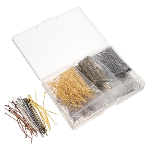 EXAOMBLE 600 Stück Flachkopf Pins für Schmuckherstellung DIY Perlenstifte für Ohrringe und Bastelarbeiten Einfach zu Bedienen für Anfänger und Fortgeschrittene EXAOMBLE 600 Stück Flachkopf Pins für Schmuckherstellung DIY Perlenstifte für Ohrringe und Bastelarbeiten Einfach zu Bedienen für Anfänger und Fortgeschrittene von EXAOMBLE