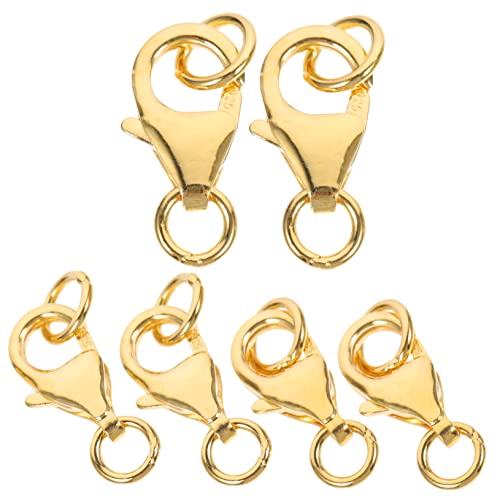 EXAOMBLE 6Stücke Hummerverschlüsse für Schmuck DIY Armband und Halskettenverschlüsse Einfach zu Installieren Schmuckherstellung von EXAOMBLE