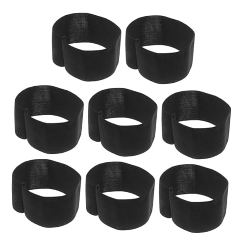 EXAOMBLE 8 Stück Elastische Schwarze Armbänder für Beileidsbekundungen und Sportaktivitäten Verstellbar für Männer und Frauen für Trauerfeiern und Fitness von EXAOMBLE