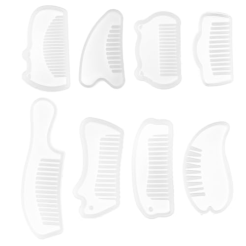 EXAOMBLE 8 Stück Teiliges Silikon Kamm Gießform Set Flexible Epoxidharz Silikonformen für DIY Handwerk Halbtransparente Kammformen zur Herstellung Individueller Kämme Langlebig und Leicht EXAOMBLE 8 Stück Teiliges Silikon Kamm Gießform Set Flexible Epoxidharz Silikonformen für DIY Handwerk Halbtransparente Kammformen zur Herstellung Individueller Kämme Langlebig und Leicht von EXAOMBLE