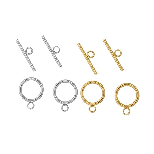 EXAOMBLE 8Satz Schmuck Verbindungsverschlüsse Mischfarbe Langlebige Schnallen für Halsketten und Armbänder für DIY Schmuckherstellung und Bastelprojekte von EXAOMBLE