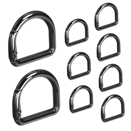 EXAOMBLE 9Stücke D Ringe Federclip Metall D Ring für Geldbörsen Schlüsselbund Gürtelhaken Tragbare Schlüsselanhänger und Benutzerfreundlich EXAOMBLE 9Stücke D Ringe Federclip Metall D Ring für Geldbörsen Schlüsselbund Gürtelhaken Tragbare Schlüsselanhänger und Benutzerfreundlich von EXAOMBLE