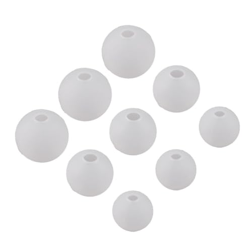 EXAOMBLE 9Stücke Teiliges DIY Silikonform für Kreative Epoxidharz Projekte Sphärische Formen für Schmuck und Kunsthandwerk Einfach zu Entformen Reinigen von EXAOMBLE