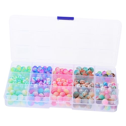 EXAOMBLE Acrylperlen Fächer Farbverlauf DIY Schmuckperlen für Armbänder und Kreative Bastelprojekte Filigranes Design zum Auffädeln von EXAOMBLE
