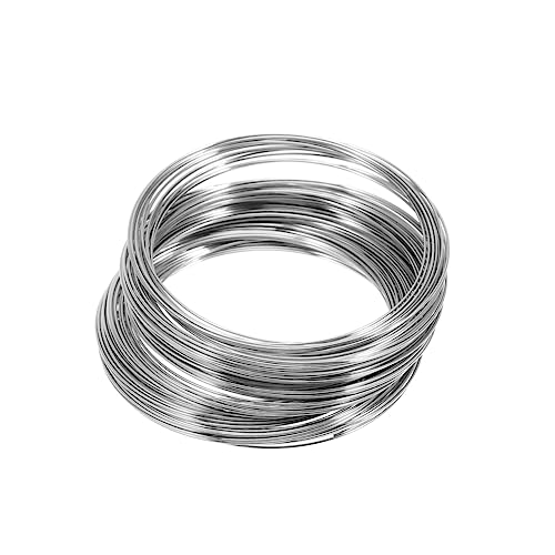 EXAOMBLE Armband Perlen Zubehör Armbänder Frauen Ring Armband Schmuck Memory Armband Draht DIY Manschette Armband Charms Herstellung Perlen Armband Armreif Draht Ring Silber von EXAOMBLE