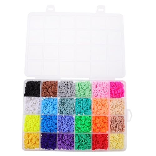 EXAOMBLE Bunte Polymer Perlen Schachtel mit Vielseitig Einsetzbaren Abstandsperlen für DIY Schmuck Lose Perlen zum Basteln für Kreative Projekte und EXAOMBLE Bunte Polymer Perlen Schachtel mit Vielseitig Einsetzbaren Abstandsperlen für DIY Schmuck Lose Perlen zum Basteln für Kreative Projekte und von EXAOMBLE