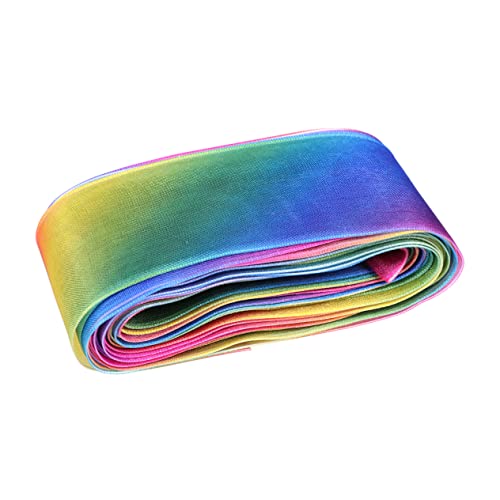 EXAOMBLE DIY Haarbandbänder Breites Chiffonband mit Gradientenregenbogen Druck Yards für Projekte Hochzeiten und Festlichkeiten Farbenfroh und Langlebig EXAOMBLE DIY Haarbandbänder Breites Chiffonband mit Gradientenregenbogen Druck Yards für Projekte Hochzeiten und Festlichkeiten Farbenfroh und Langlebig von EXAOMBLE