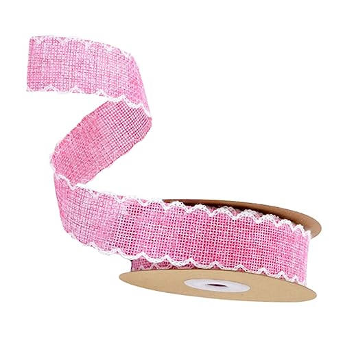 EXAOMBLE Dekoratives Wickelband Leinen Rosa Wellenrand Design für DIY Blumenverpackung und Festtagsdekoration zu Hause Büro für Gartenprojekte und Kreative Bastelarbeiten EXAOMBLE Dekoratives Wickelband Leinen Rosa Wellenrand Design für DIY Blumenverpackung und Festtagsdekoration zu Hause Büro für Gartenprojekte und Kreative Bastelarbeiten von EXAOMBLE