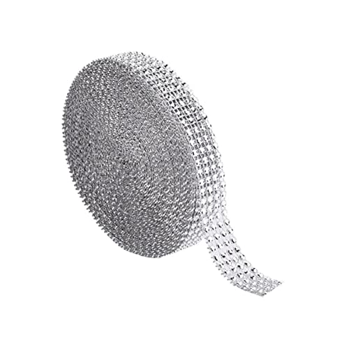 EXAOMBLE Diamant Mesh Wickelband Silber Flexibles Dekorationsband für Hochzeiten Babyfeiern Vasen Einfach Zuschneidbar für Designs EXAOMBLE Diamant Mesh Wickelband Silber Flexibles Dekorationsband für Hochzeiten Babyfeiern Vasen Einfach Zuschneidbar für Designs von EXAOMBLE