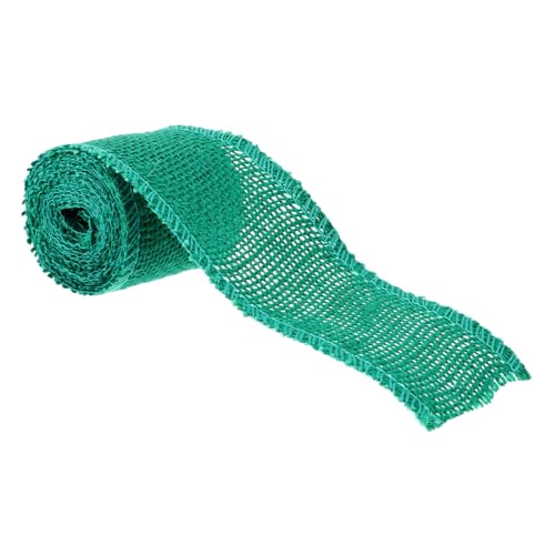 EXAOMBLE Grünes Jute Burlap Band für Weihnachtsdekoration Langlebiges Material für Bastelprojekte und Kränze und Vielseitig Einsetzbar von EXAOMBLE