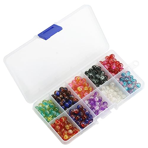 EXAOMBLE Handgefertigte Rissige Glasperlen DIY Perlen für Armbänder Schmuck und Bastelprojekte Fächer Aufbewahrungsbox für Anwendungen EXAOMBLE Handgefertigte Rissige Glasperlen DIY Perlen für Armbänder Schmuck und Bastelprojekte Fächer Aufbewahrungsbox für Anwendungen von EXAOMBLE