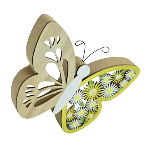 EXAOMBLE Holzschmetterling Dekofigur Kunstvolle Ostern Dekoration Aus Holz Mit Filigranem Design Für Tisch Als Für Festliche Anlässe von EXAOMBLE