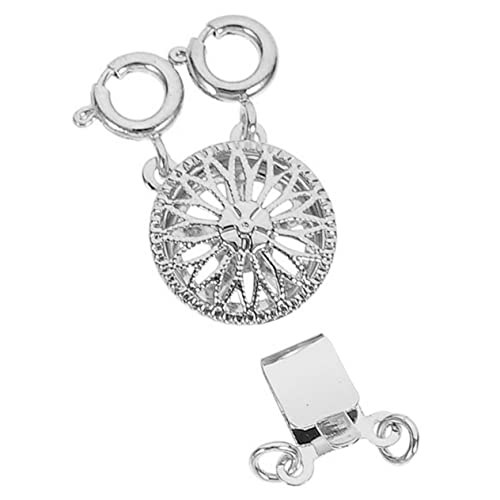EXAOMBLE Layered Halskette Separator für Schmuck Silberfarbener Kettenverschluss für Geschichtete Verhindert Verheddern und Sorgt für Einen Eleganten Look Beim Schmuckdesign von EXAOMBLE